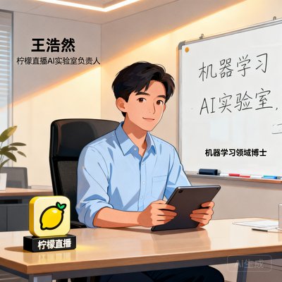 柠檬直播AI实验室负责人王浩然，机器学习领域博士